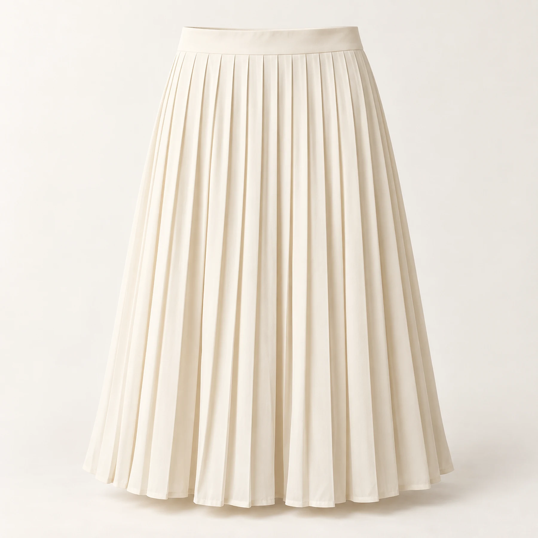 Pleated Skirt Cream
